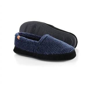 NEW ACORN men's moccasin slipper in blue check